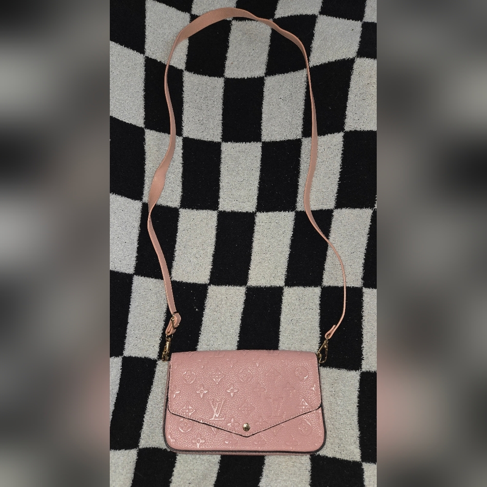 Pink Monogram Crossbody Purse Bag - Picture 1 of 3